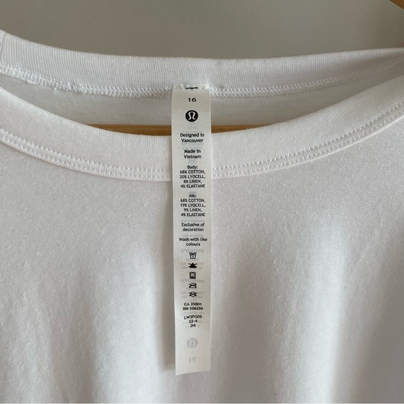 Lululemon White Classic-Fit Cotton-Blend T-Shirt 16 - Picture 16 of 16